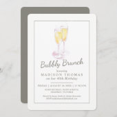 シュワシュワのブランチ シャンパンの泡 イベント 招待状 (正面/裏面)