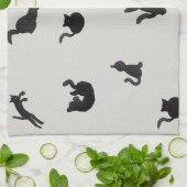 シュワルツェカツェンアクアレルミュスター キッチンタオル (折り畳み)