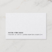 シュワルツ・ウェイスのミニマリスムスvisitenkarte 名刺 (正面)