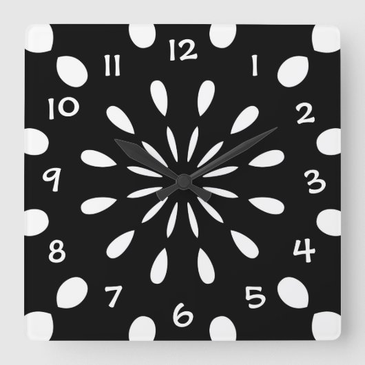 シュワルツ・ウント・ウェイズ スクエア壁時計 (正面)