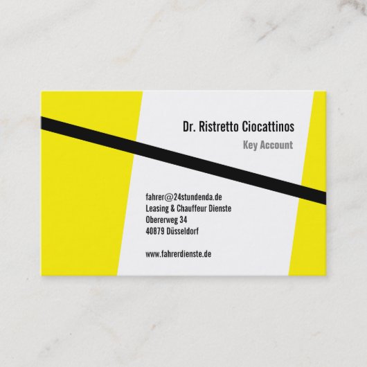 シュワルツ・ウント・ジェーブ 名刺 (正面)