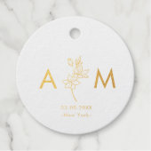 シュンペルミニマル，花，箔メッセージカード フェイバータグ (正面)