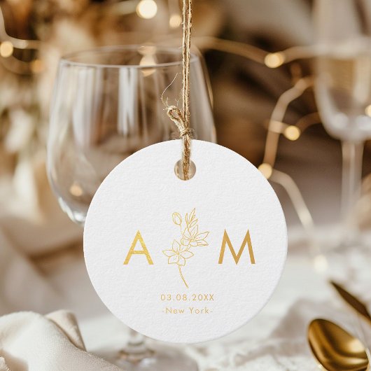 シュンペルミニマル，花，箔メッセージカード フェイバータグ