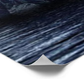 シュヴァルツァー・テンペリッターvor einer Burg ポスター (角)