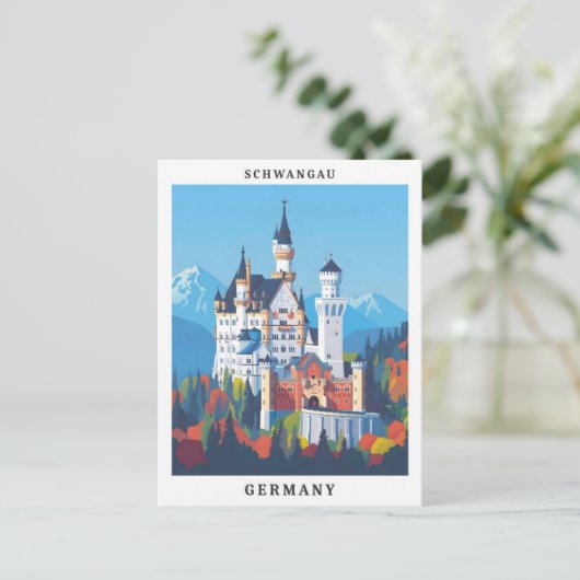 シュヴァンガウドイツエレガントアートヴィンテージトラベル ポストカード (スタンド正面)
