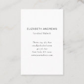 シュヴァンゲールシュリヒト – モダン水カラー 名刺 (裏面)