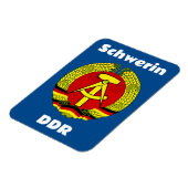 シュヴェリン、DDR、シュヴェリン、ドイツ、東ドイツのオッシー マグネット (左側)