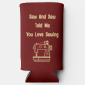 シューとシューは私にあなたを愛する裁縫 スリム缶クーラー (正面)