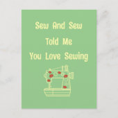 シューとシューは私にあなたを愛する裁縫 ポストカード (正面)