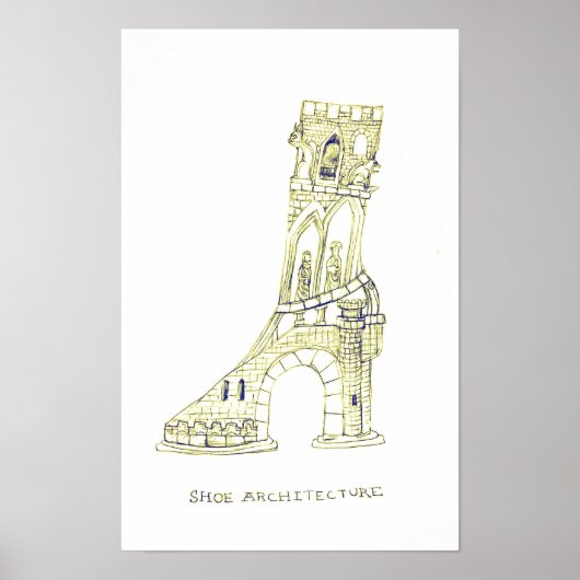 シューアーキテクチャポスター(Sepia) ポスター (正面)