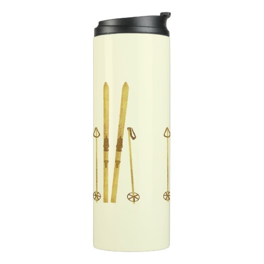 シュークリームとポール |ヴィンテージスキーイラストレーション タンブラー (回転左)