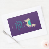 シューグ遠くにグループドラマラマのステッカーから一歩 長方形シール (封筒)