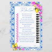 シューゲームブライダルシャワーゲーム (正面/裏面)