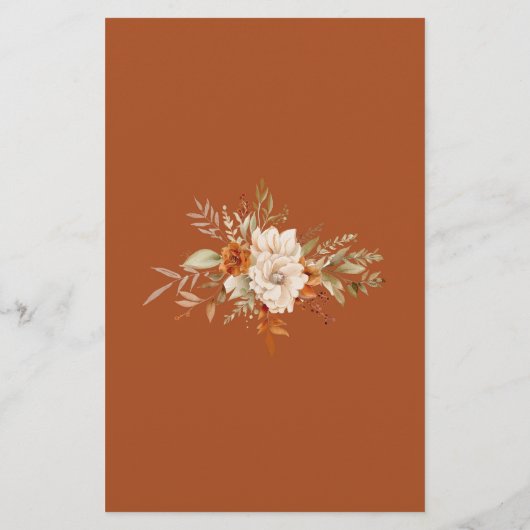 シューゲー結婚ムのテラコタ秋ブライダルゲーム (裏面)