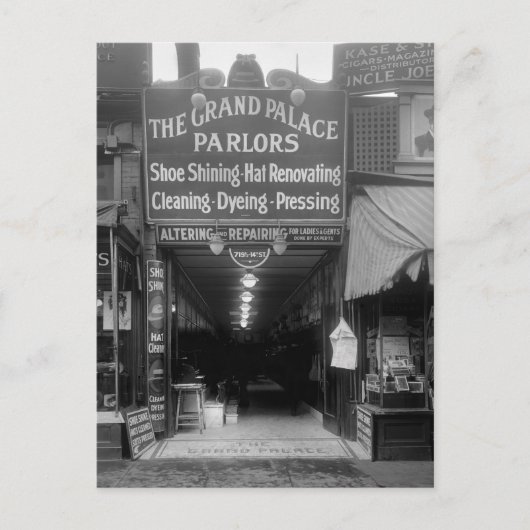 シューシャインパーラー1920年代 ポストカード (正面)