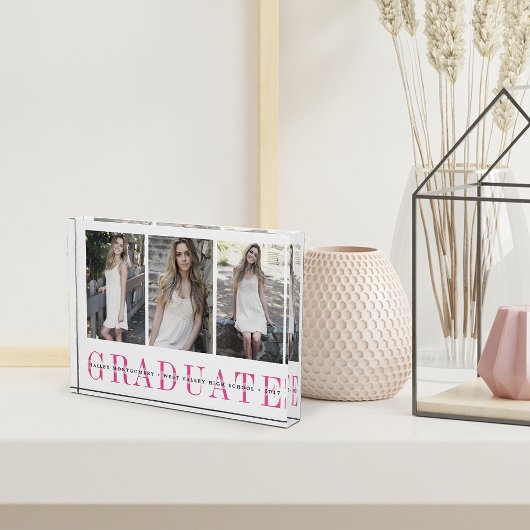 シューストライプル3写真卒業記念 フォトブロック