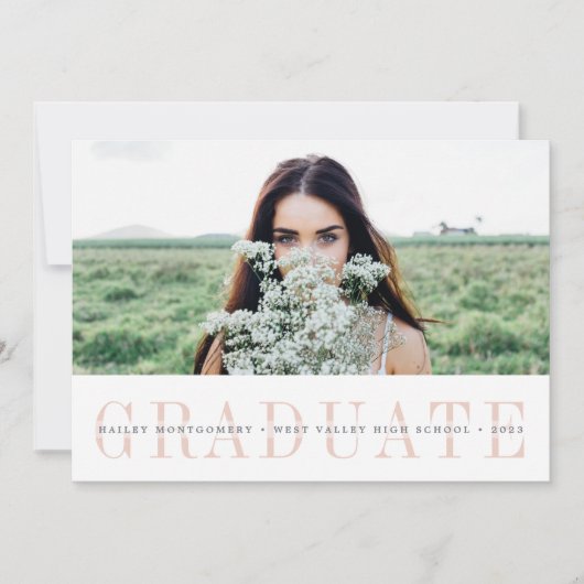 シューストライプル |写真卒業のお知らせ 案内状 (正面)