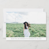 シューストライプル |写真卒業のお知らせ 案内状 (裏面)