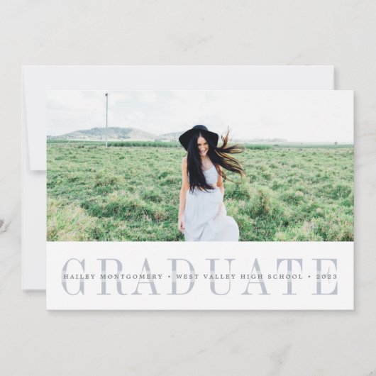 シューストライプル |写真卒業発表カード 案内状 (正面)