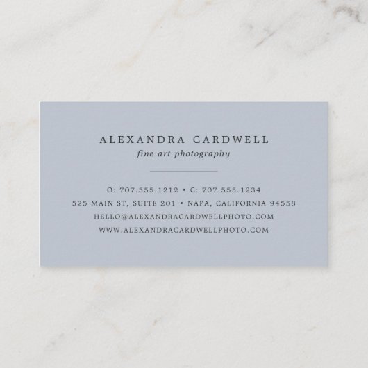 シューストライプル |写真家 名刺 (裏面)