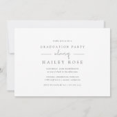 シューストライプル |写真数々の卒業パーティー 招待状 (裏面)