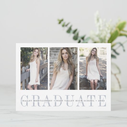 シューストライプル |写真数々の卒業パーティー 招待状 (スタンド正面)