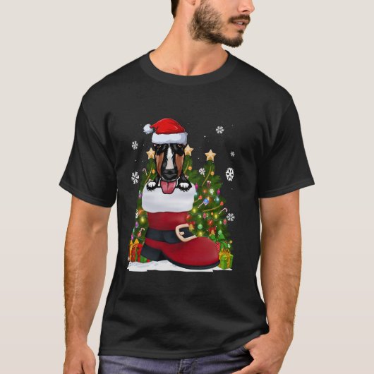 シューズのブルテリアSanta Hat醜いクリスマス Tシャツ (正面)