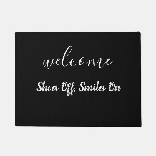 シューズオフ、スマイルオン ドアマット (正面)