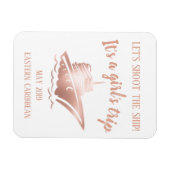 シューズザクルーズグループガールのバラ金ゴールド マグネット (横)