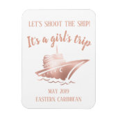 シューズザクルーズグループガールのバラ金ゴールド マグネット (縦)