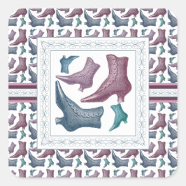 シューズストア、シューズ愛好家ヴィンテージブビクトリアンーツ スクエアシール