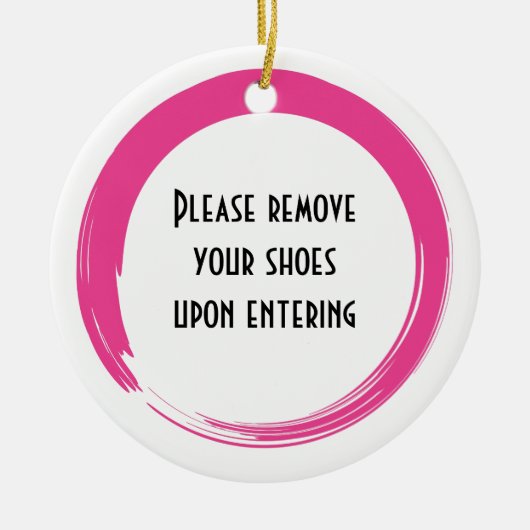 シューズドアハンガーの取り外し セラミックオーナメント (正面)