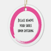 シューズドアハンガーの取り外し セラミックオーナメント (左)