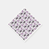 シューズパープルハロウィンパターン付きウィッチハット スタンダードカクテルナプキン (角)