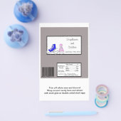 シューズブルー/ピンクハーシーの大きなバーラッパー チラシ (シングル)