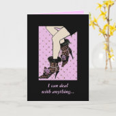 シューズユーモアのあるラバーカード カード (黄色い花)