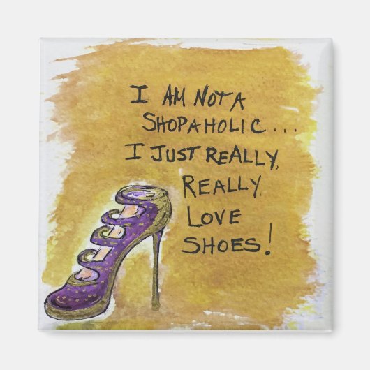 シューズ愛好家のマグネット – 私はShopaholicではない2 マグネット (正面)