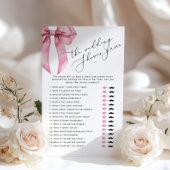 シューズ結婚ゲームピンクボウブライダルシャワーゲーム