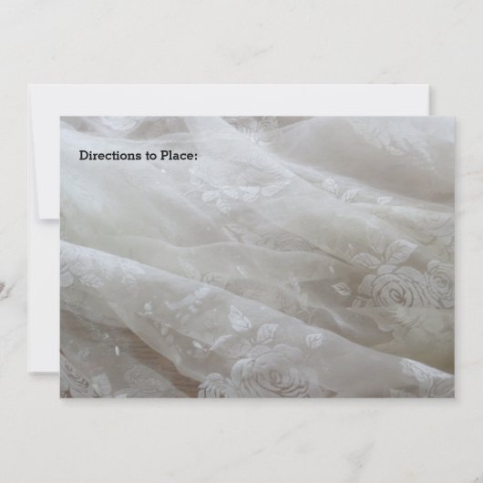 シューズ、ガーターベルト及びレースブライダルシャワー招待状 招待状 (裏面)