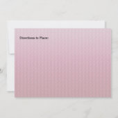 シューズ、ガーターベルト&ピンクのテクスチャブライダルシャワー 招待状 (裏面)