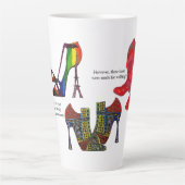 シューズ、シューズ、長靴 カフェラテマグ (正面)