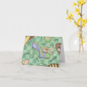 シューズ – ノートカード (黄色い花)