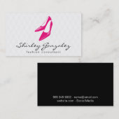 シューズ(ホットピンク) 名刺 (正面/裏面)