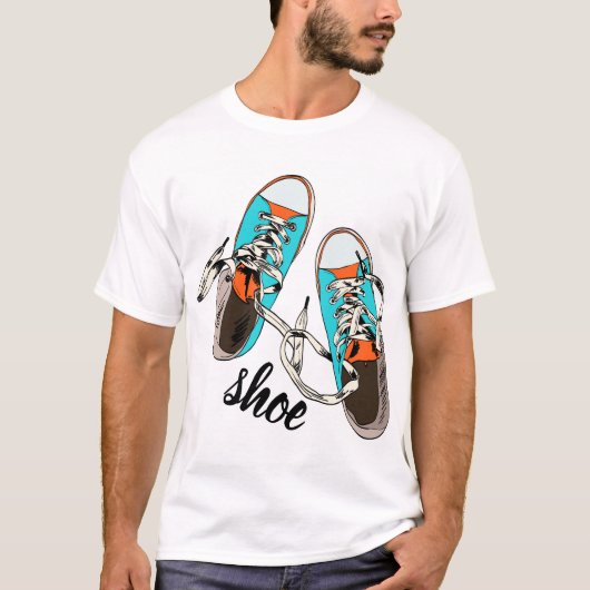 シューズTシャツ オリジナルプリント Tシャツ (正面)
