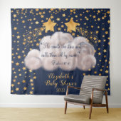 シューティングスターツイン赤ちゃんシャワーの背景 タペストリー (インサイチュ(横))