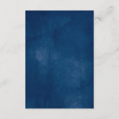 シューティングスターナビーブルー水彩ウェディング | 出席のお返事 出欠カード (裏面)