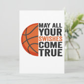 シュートが全て決まりますように!バスケおもしろTシャツ 招待状 (スタンド正面)