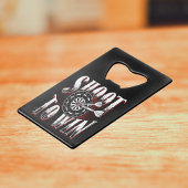 シュートで勝利 – ダーツリーグ伝説 クレジットカード栓抜き