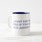 シュートのため月のマグ ツートーンマグカップ (正面左)