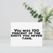 シュートを打たなければ、100%外れる。 ポストカード (スタンド正面)